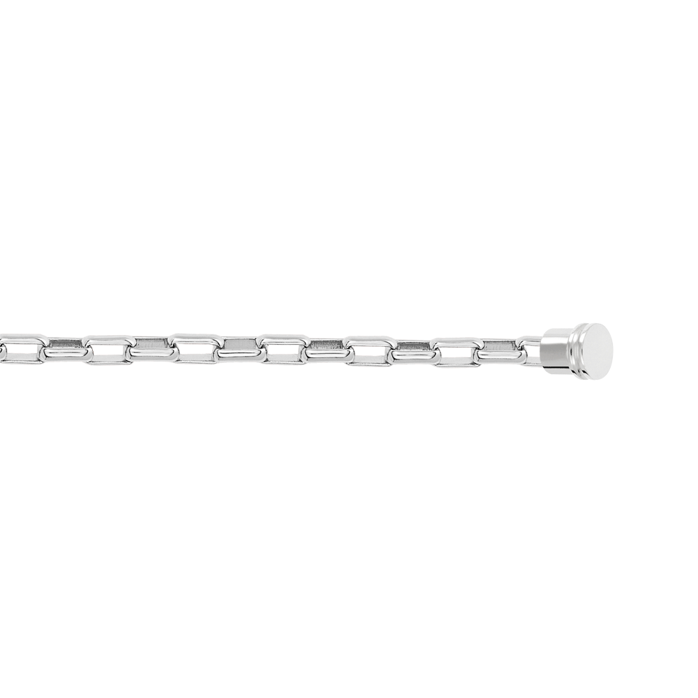 18K white gold link bracelet