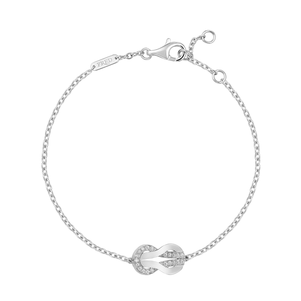 Bracelet Chance Infinie Grand modèle or blanc 750/1000e - Fred Paris