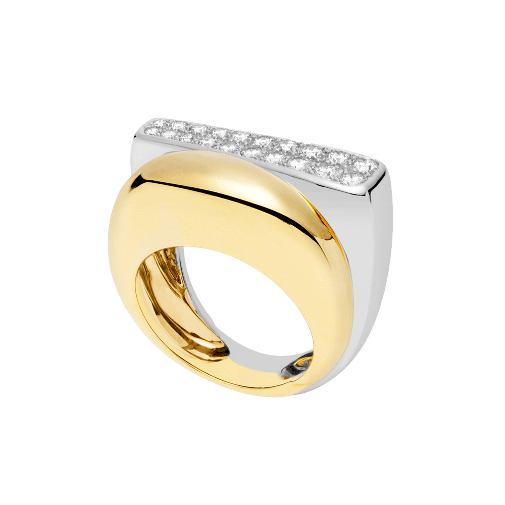 Fred Paris Stackable Success 18K Yellow Gold and Diamond Ring — DeWitt's  Diamond & Gold Exchange