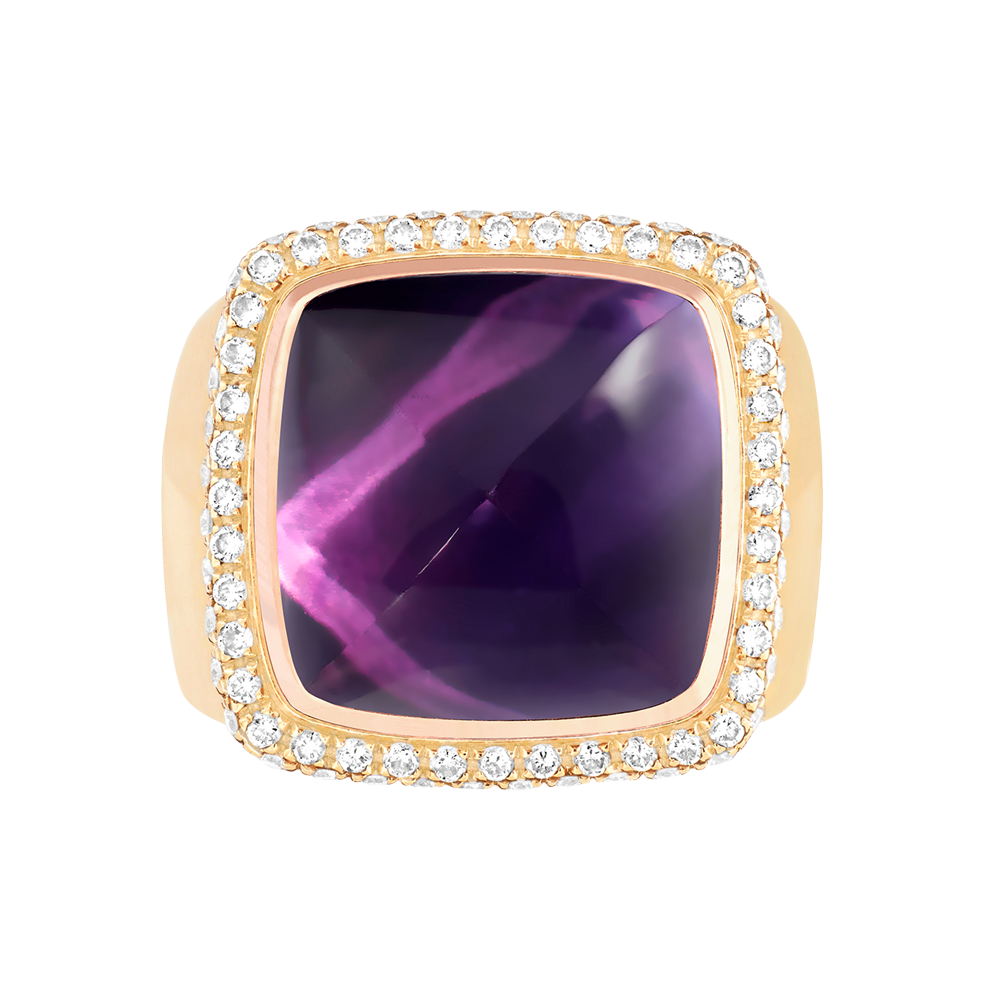 紫水晶 Pain de Sucre系列可替换宝石戒指