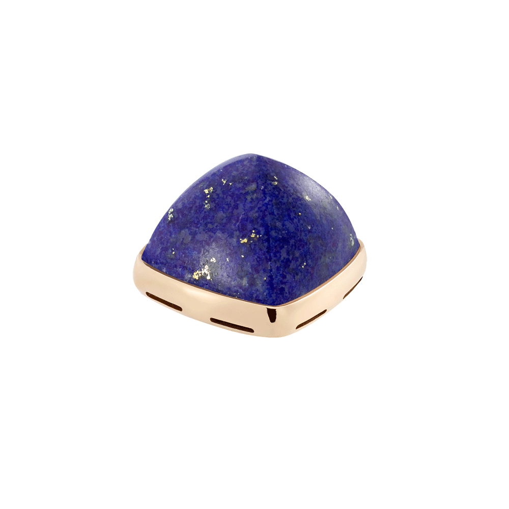 Lapis lazuli and 18k yellow gold cabochon