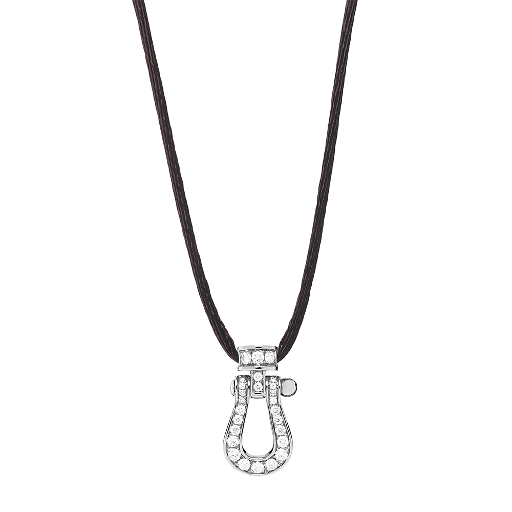 Force 10 necklace 18k white gold and diamonds medium model - Fred