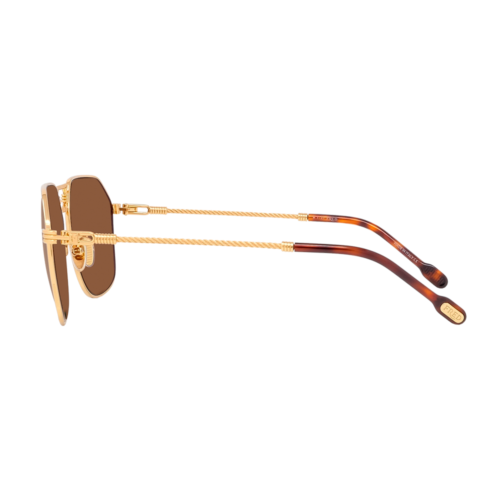 Force 10 Sunglasses Brown Aviator Fred Paris