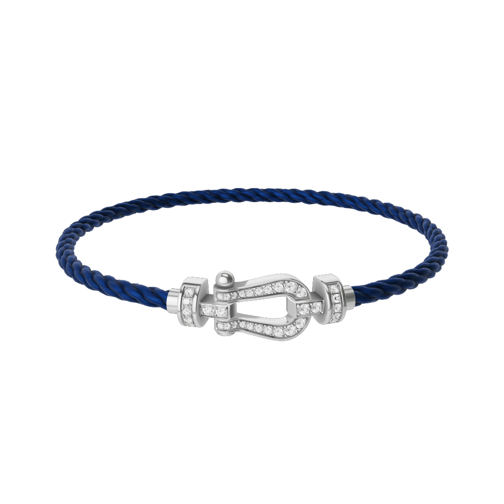 Fred Force 10, Set with Brilliant Cut Diamonds, with Red and Blue Cable  Bracelet at 1stDibs