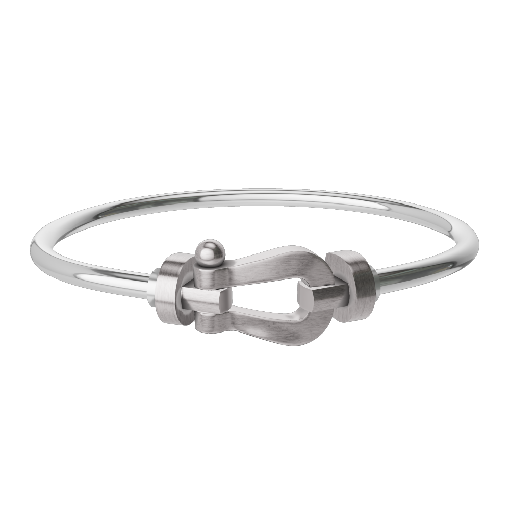 フレッド　Fred LM17 グレー　ステンレススチール FRED フレッド フォース10 LM #17 2連ブレス ブレスレット K18