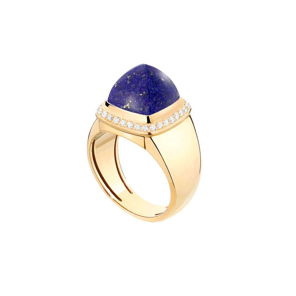 Lapis lazuli Pain de Sucre ring