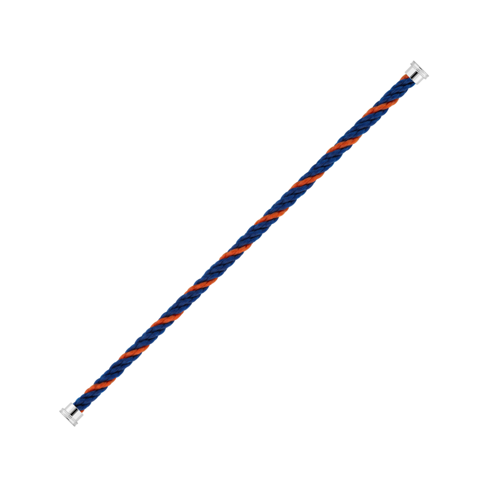 Stainless steel terracotta and blue 1 row cable #FREDxRolandGarros