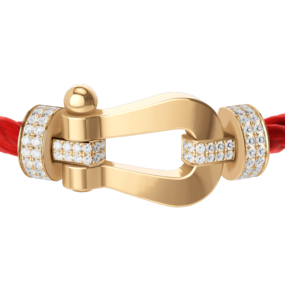 Force 10 bracelet Extra large model 18K yellow gold diamond
