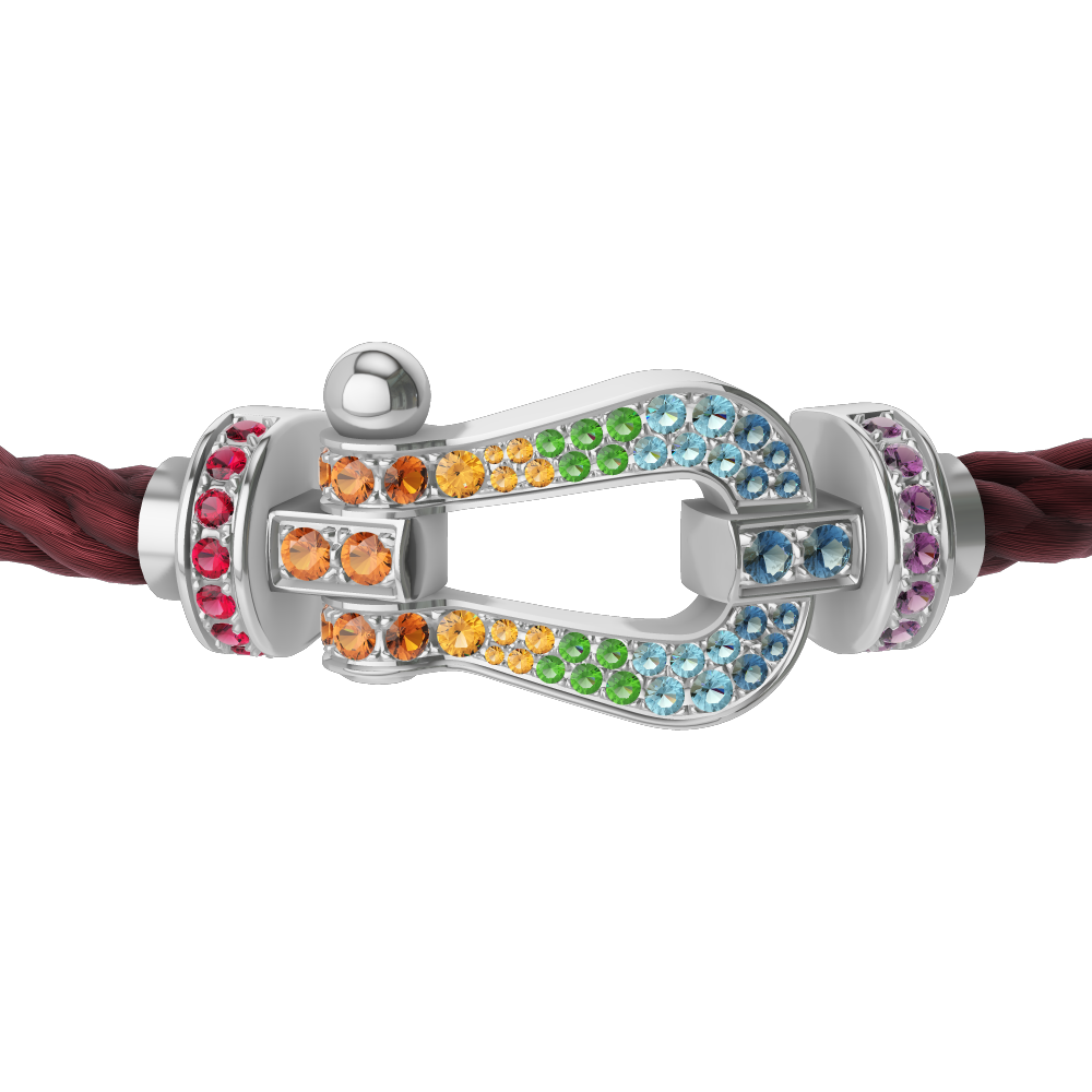 フォース10ブレスレット 18K ホワイトゴールド ＆ カラー