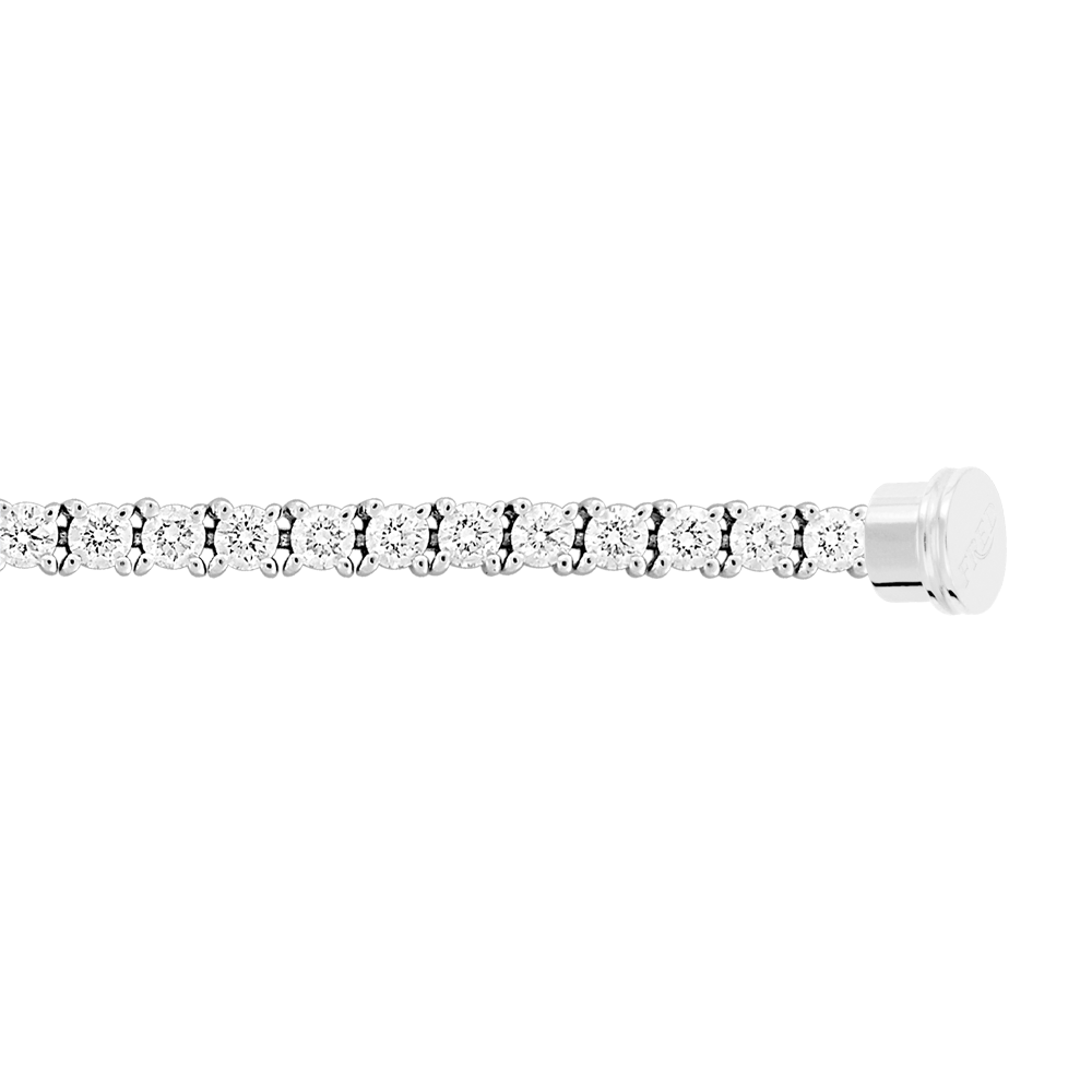 18k white gold diamond line bracelet