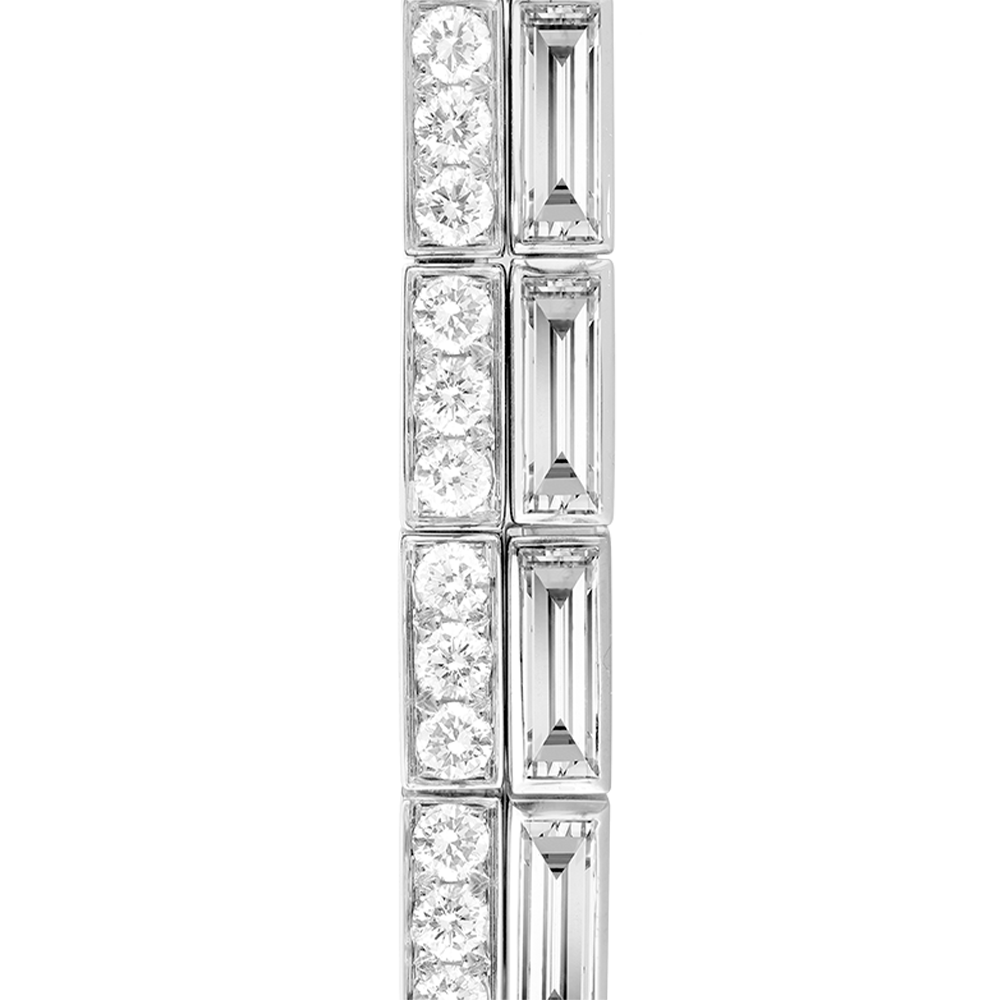 18k white gold baguette-cut diamond bracelet