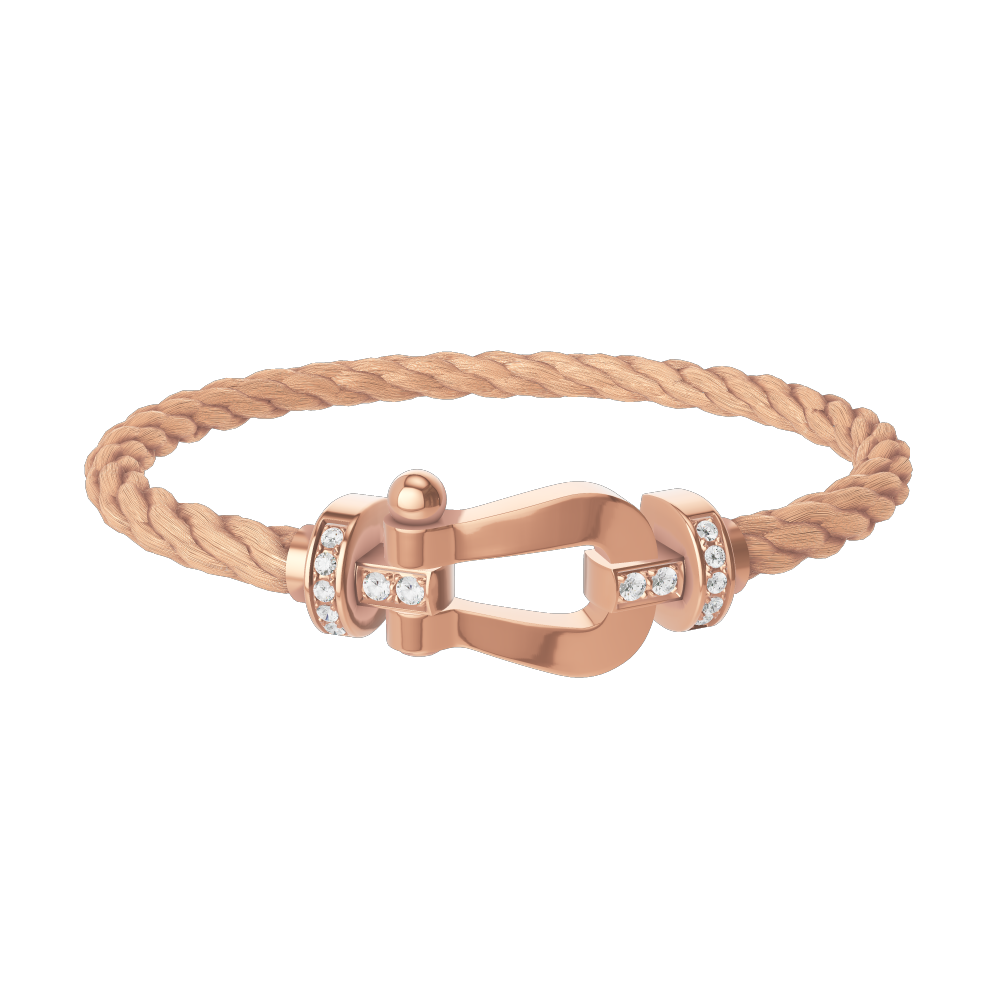 Bracelet Force 10 Grand modèle or rose 750/1000e et diamants 