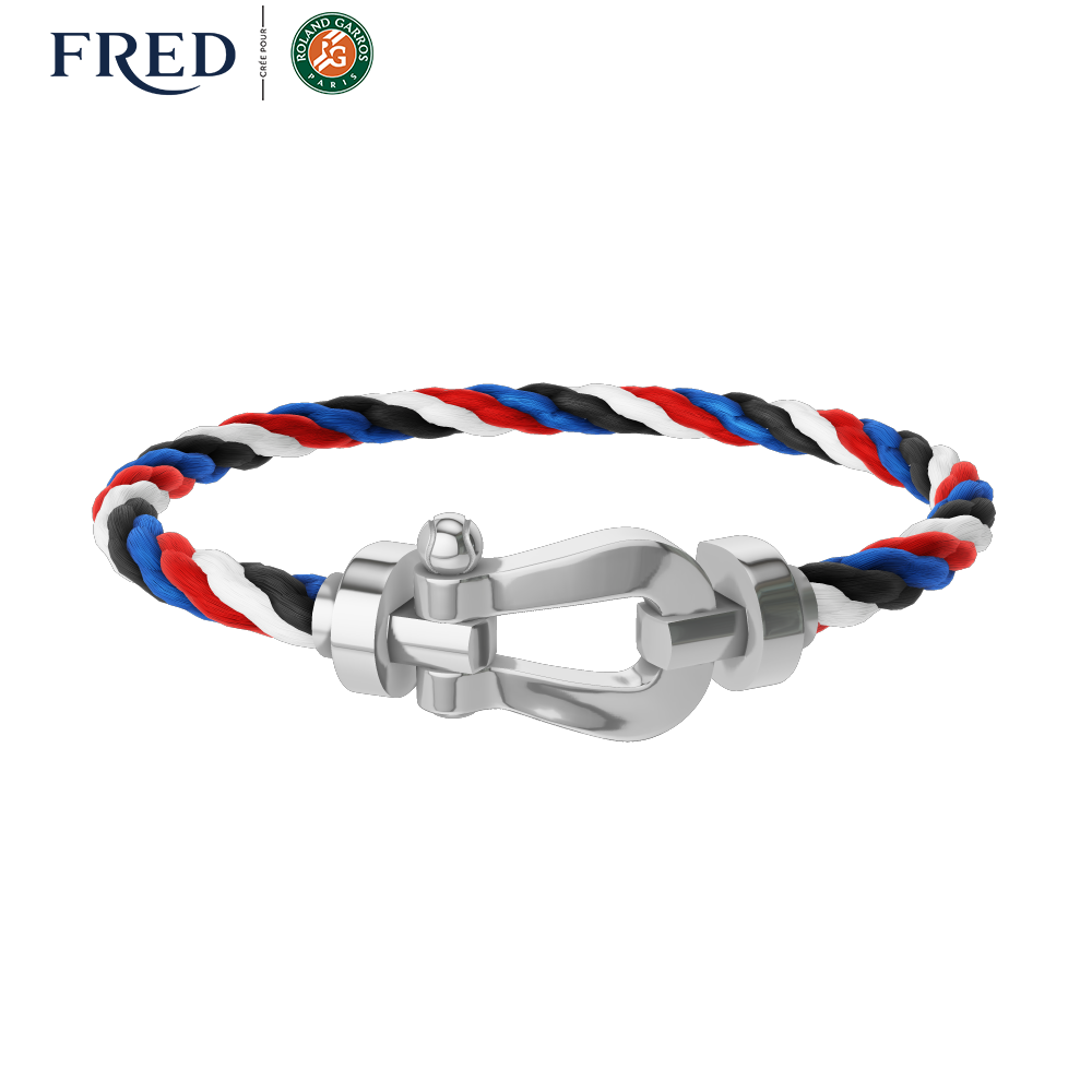 Force 10 bracelet #RolandGarros Large model 18K white and