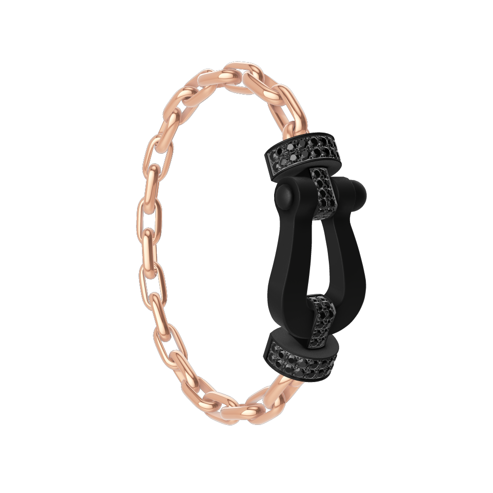 FRED フレッド　フォース10 チタン&ブラックダイヤ フォース10ブレスレット ブラックチタン XL モデル - Fred Paris