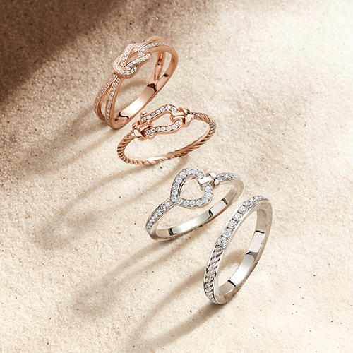 1936 ring 18k white gold, yellow diamond and diamonds - Fred