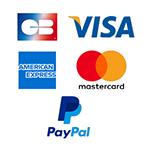 visa, mastercard, american express, paypal